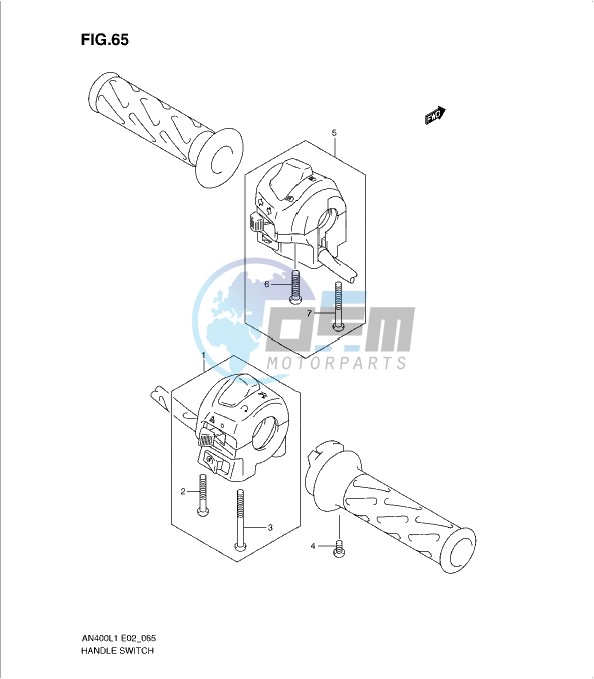 HANDLE SWITCH (AN400ZAL1 E2)