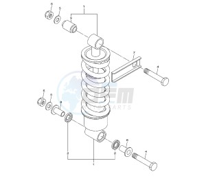 XJ6-N 600 drawing REAR SUSPENSION