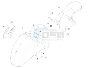 SUPER GTS 300 4T 4V IE ABS E3 (APAC) drawing Wheel housing - Mudguard