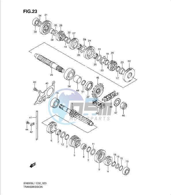 TRANSMISSION (SV650L1 E2)