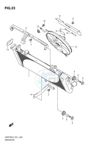 GSR750 (E21) drawing RADIATOR (GSR750AUEL2 E21)