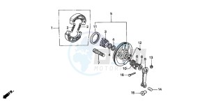 CG125 drawing FRONT BRAKE PANEL