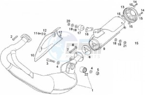 GPR - 50 cc VTHRF1A1A Euro 2 2T LC drawing Exhaust unit (Positions)