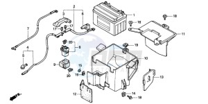 CBR600F3 drawing BATTERY/BATTERY BOX