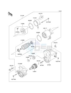 KAF 950 C [MULE 3010 TRANS4X4 DIESEL] (C7F) C7F drawing STARTER MOTOR