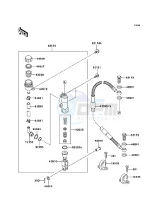 KX85 / KX85 II KX85B8F EU drawing Rear Master Cylinder