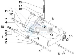 Granturismo 200 L UK drawing Swinging arm