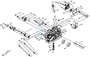 QUADRAIDER 600 DELUXE drawing CRANKCASEHELFT RIGHT / STARTER