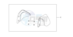 CBF1000S drawing KNUCKLE VISOR