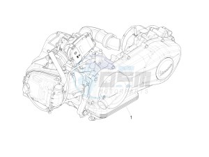 GTS Super 150 ie 4T 3V (APAC) (Au, Ex, Jp, Ri, T, V) drawing Engine, assembly