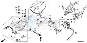 CBR250RAF CBR250RA Europe Direct - (ED) drawing SEAT