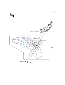 KLX150L KLX150EEF XX (EU ME A(FRICA) drawing Front Fender(s)