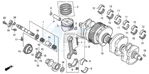 CB1300SA CB1300SUPERBOLD'OR drawing CRANKSHAFT/PISTON