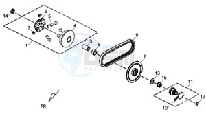 JET 4 R50 drawing CLUTCH / V BELT