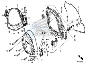 CRF450RXH Europe Direct - (ED) drawing RIGHT CRANKCASE COVER/WATER PUMP