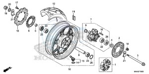 NC750XDG SH125AS UK - (E) drawing REAR WHEEL