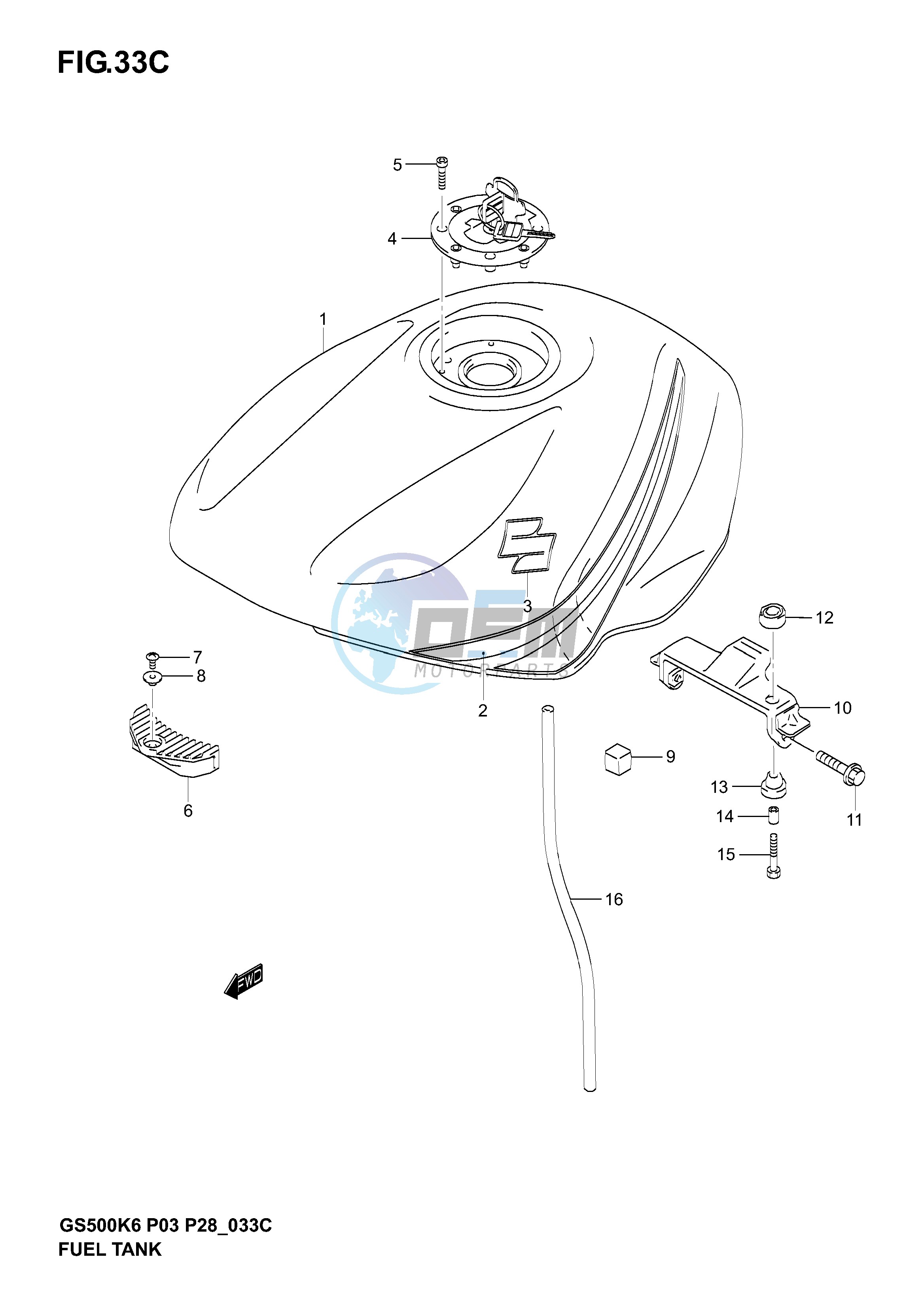 FUEL TANK (MODEL K6)