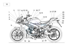 TUONO 1100 V4 RF E4 ABS (APAC) drawing Plate set and decal