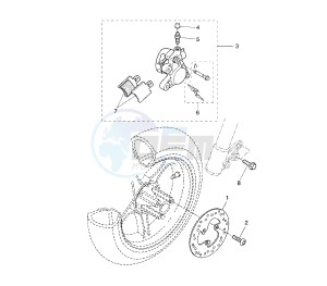 YQ AEROX 50 drawing FRONT BRAKE CALIPER