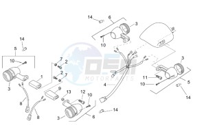 Scarabeo 50 2t (eng. Minarelli) drawing Turn indicators