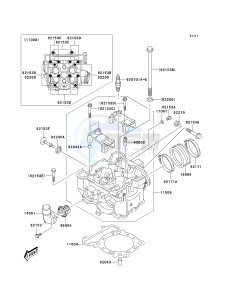 KSF 400 A [FX400] (A6F) A6F drawing CYLINDER HEAD