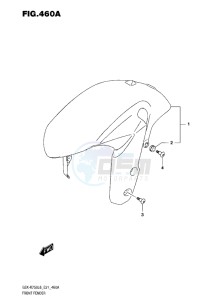 GSX-R750 drawing FRONT FENDER L6