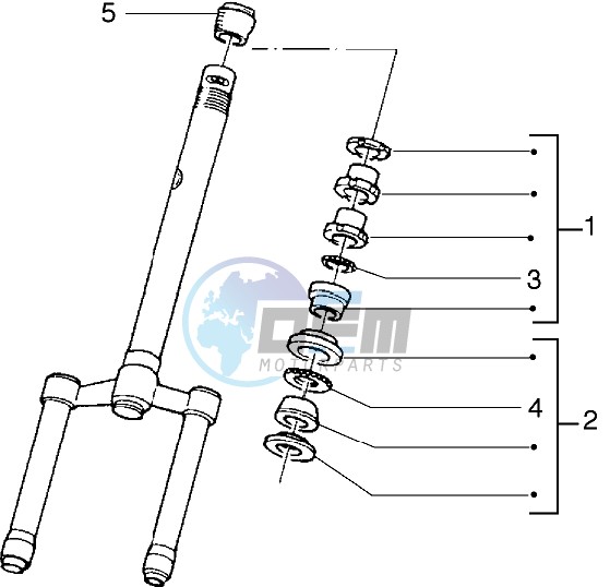 Steering bearing ball tracks