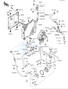 EX 250 F [NINJA 250R] (F2-F4) [NINJA 250R] drawing RADIATOR -- JA004011-KA005002- -