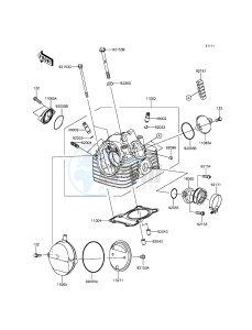 KLX125 KLX125CEF XX (EU ME A(FRICA) drawing Cylinder Head