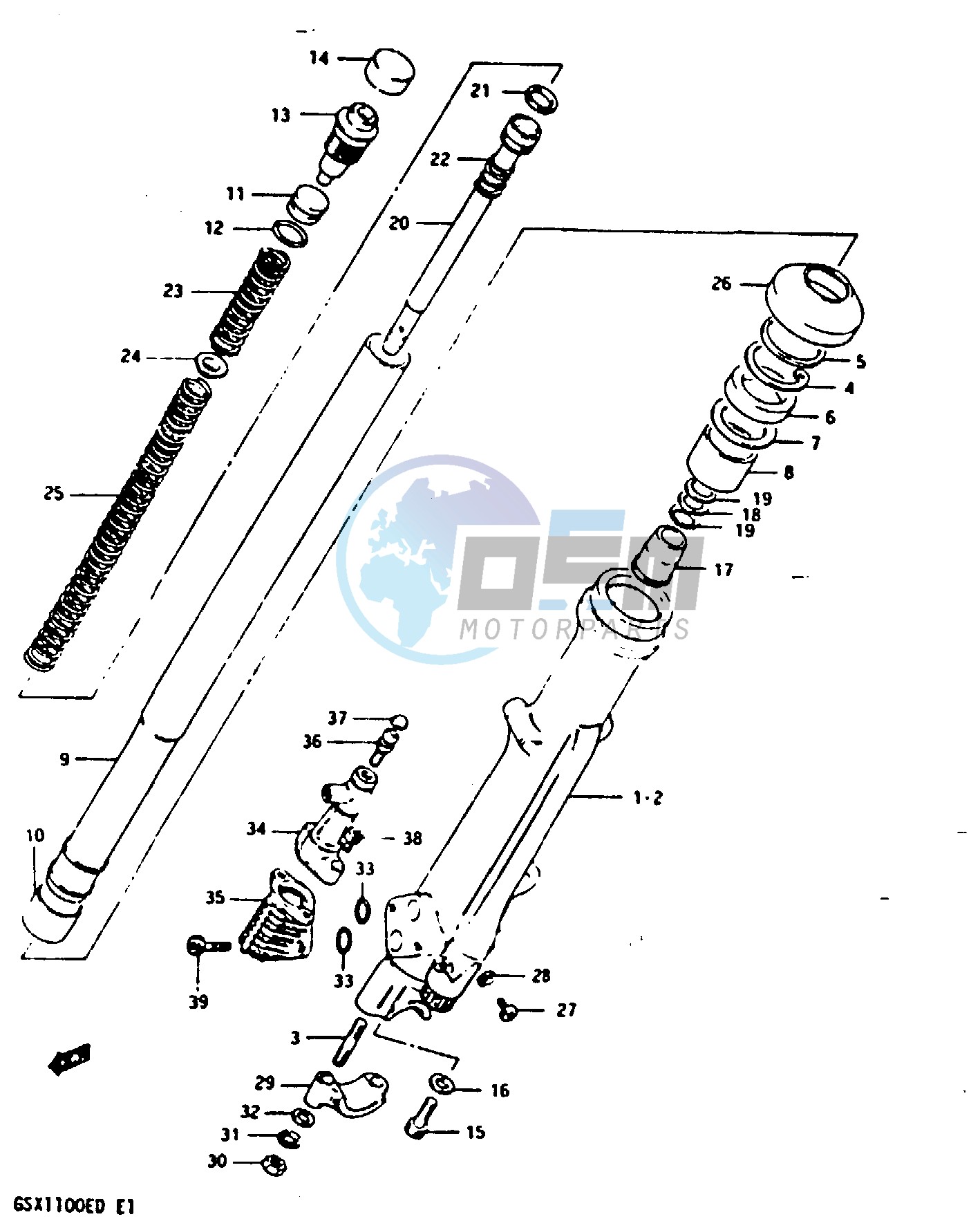 FRONT DAMPER (GSX1100ED EXD)