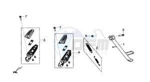 GTS 300 I drawing CENTRAL STAND / SIDE STAND