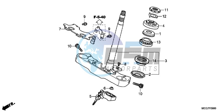 STEERING STEM (VT750C2B/CS/C/CA)