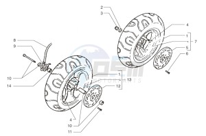 Ark LC RACING- Color: Red-White 200 drawing Front wheel-Rear wheel