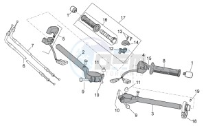 RSV4 1000 APRC Factory ABS (AU, CA, EU, J, RU, USA) drawing Handlebar - Controls