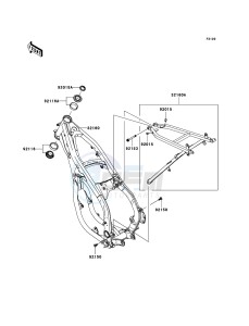 KX250 KX250R6F EU drawing Frame