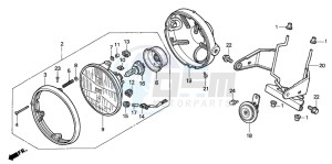 CB500 drawing HEADLIGHT