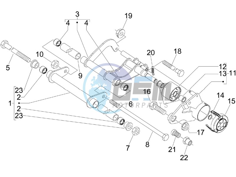 Swinging arm