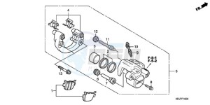 FES150A9 Europe Direct - (ED / ABS) drawing REAR BRAKE CALIPER