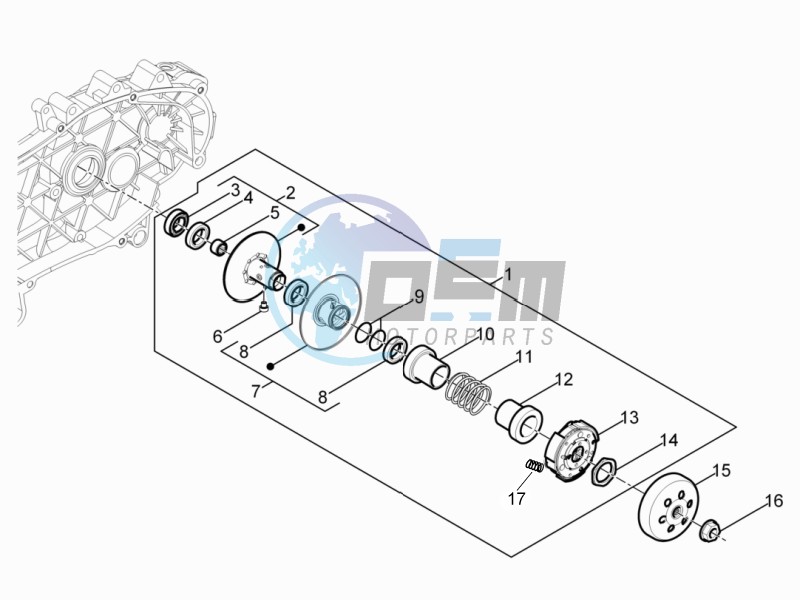 Driven pulley