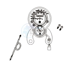 ALLO 50 45KMH (L8 L9) EU EURO4 drawing DASHBOARD / METER CABLE  / WIRE HARNESS