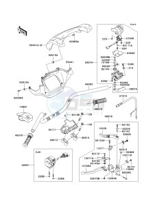 KVF 750 E [BRUTE FORCE 750 4X4I NRA OUTDOORS] (E8F-E9FA) E9F drawing HANDLEBAR