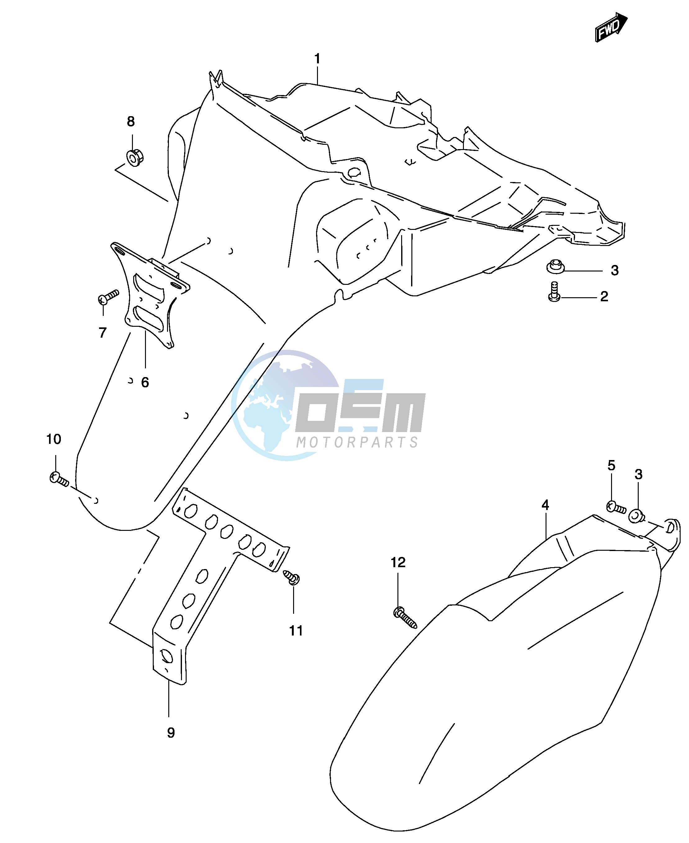 REAR FENDER (MODEL K3 K4)