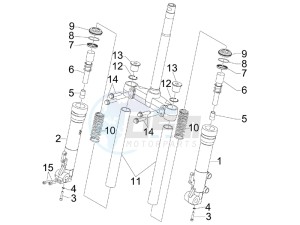 Runner 125 VX 4t SC (UK) UK drawing Fork components (Kayaba)