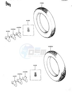 KZ 550 D [GPZ] (D1) [GPZ] drawing TIRES