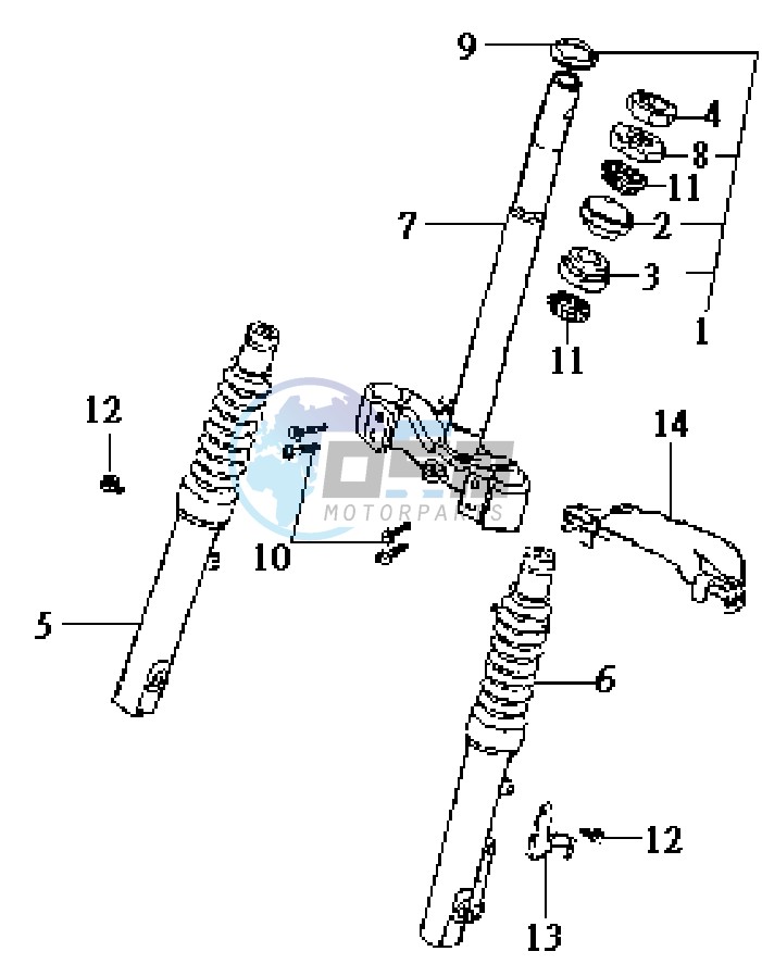 FRONT FORK/ STEERING HEAD BEARING