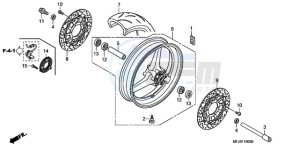 CBR600RRA Korea - (KO / ABS) drawing FRONT WHEEL