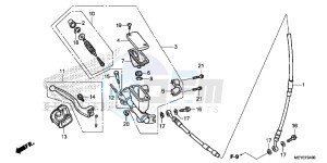 CRF450XE CRF450R Europe Direct - (ED) drawing FR. BRAKE MASTER CYLINDER