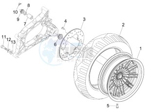 MP3 300 ie Touring drawing Rear Wheel