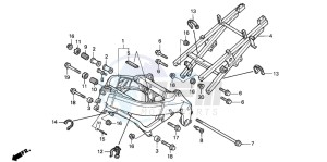 CBR600F4 drawing FRAME BODY (1)