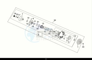 JET4 RX 50 (XE05W3-EU) (E5) (M1) drawing DRIVEN PULLEY ASSY